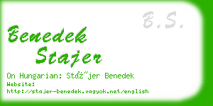 benedek stajer business card